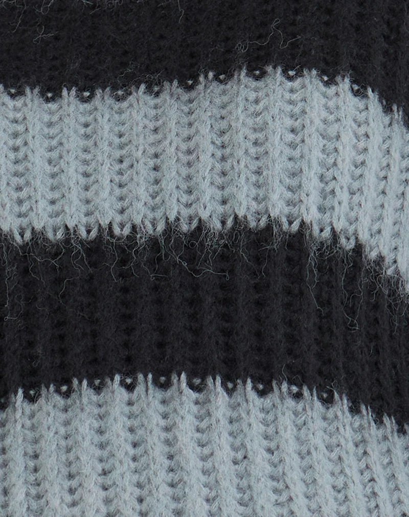 Pull Daren à rayures grises et anthracite