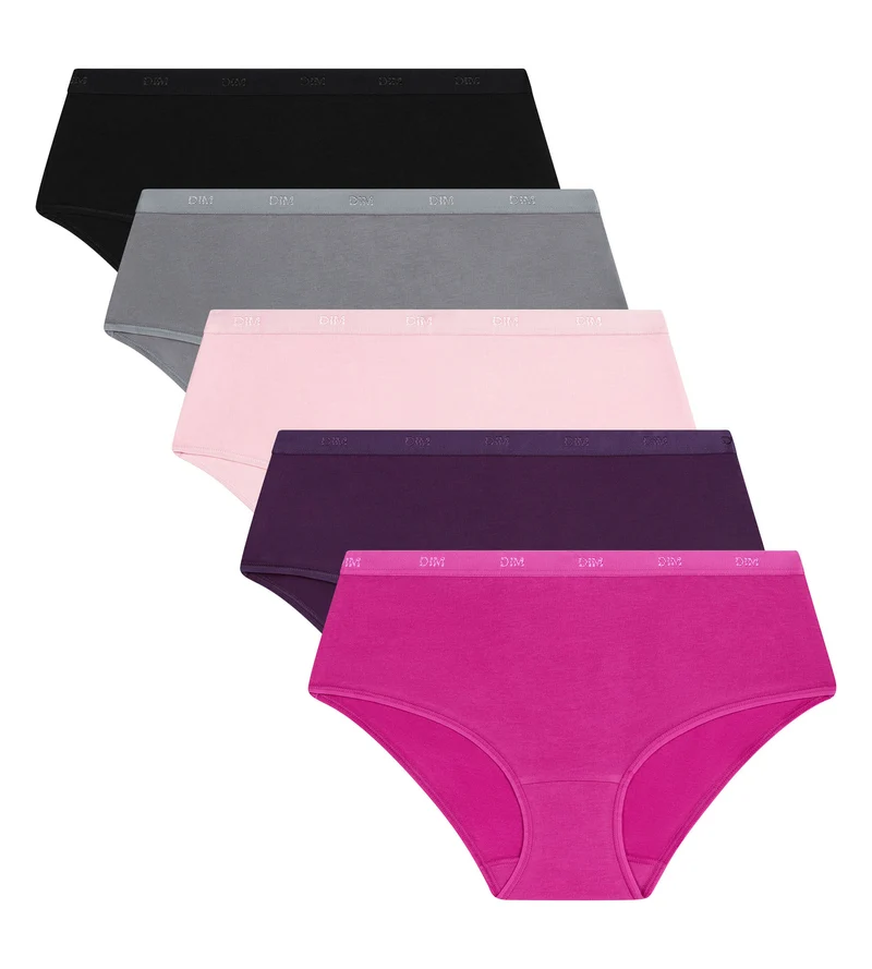 Lot de 5 boxers femme coton stretch à message Les Pockets