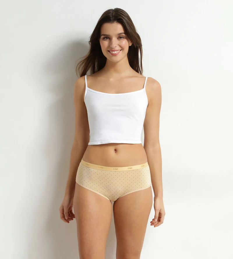 Lot de 5 boxers femme coton stretch à pois Les Pockets