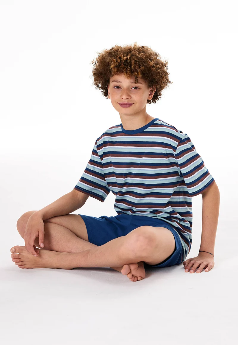 Schlafanzug kurz Bunt gestreift - Teens Nightwear