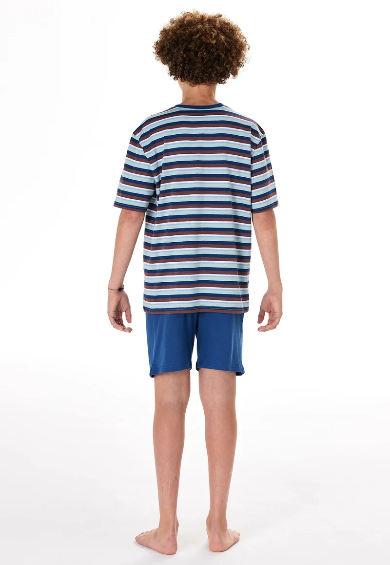 Schlafanzug kurz Bunt gestreift - Teens Nightwear