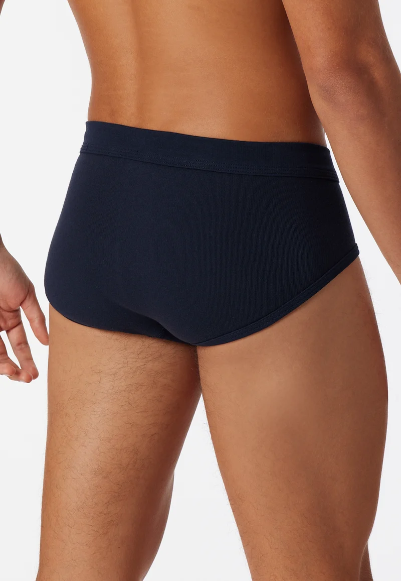 Slip Feinripp mit Eingriff 2er-Pack Dunkelblau - Essentials Feinripp