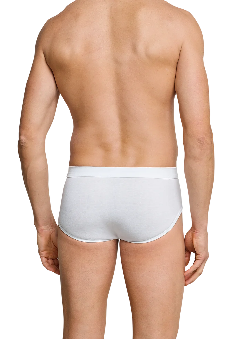 Slip Feinripp mit Eingriff 2er-Pack Weiss - Essentials Feinripp