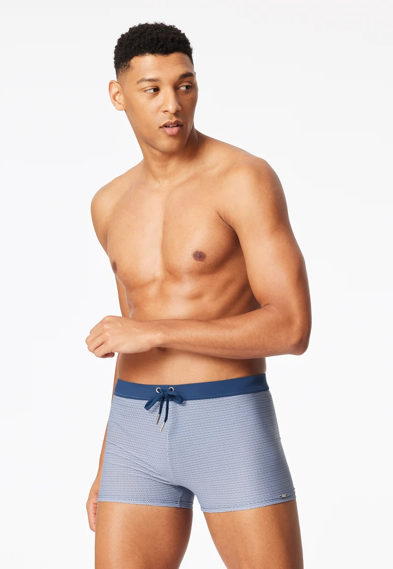 Badehose Blau gemustert - Aqua
