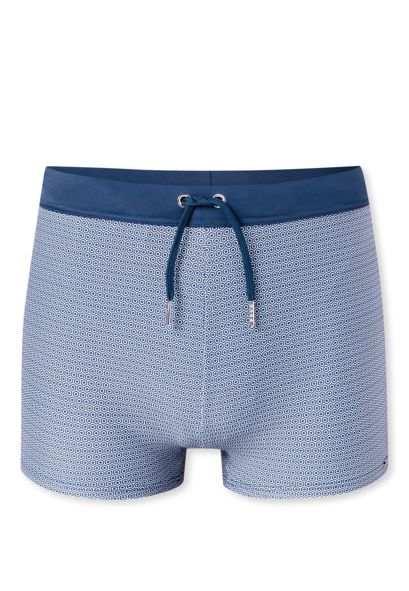 Badehose Blau gemustert - Aqua
