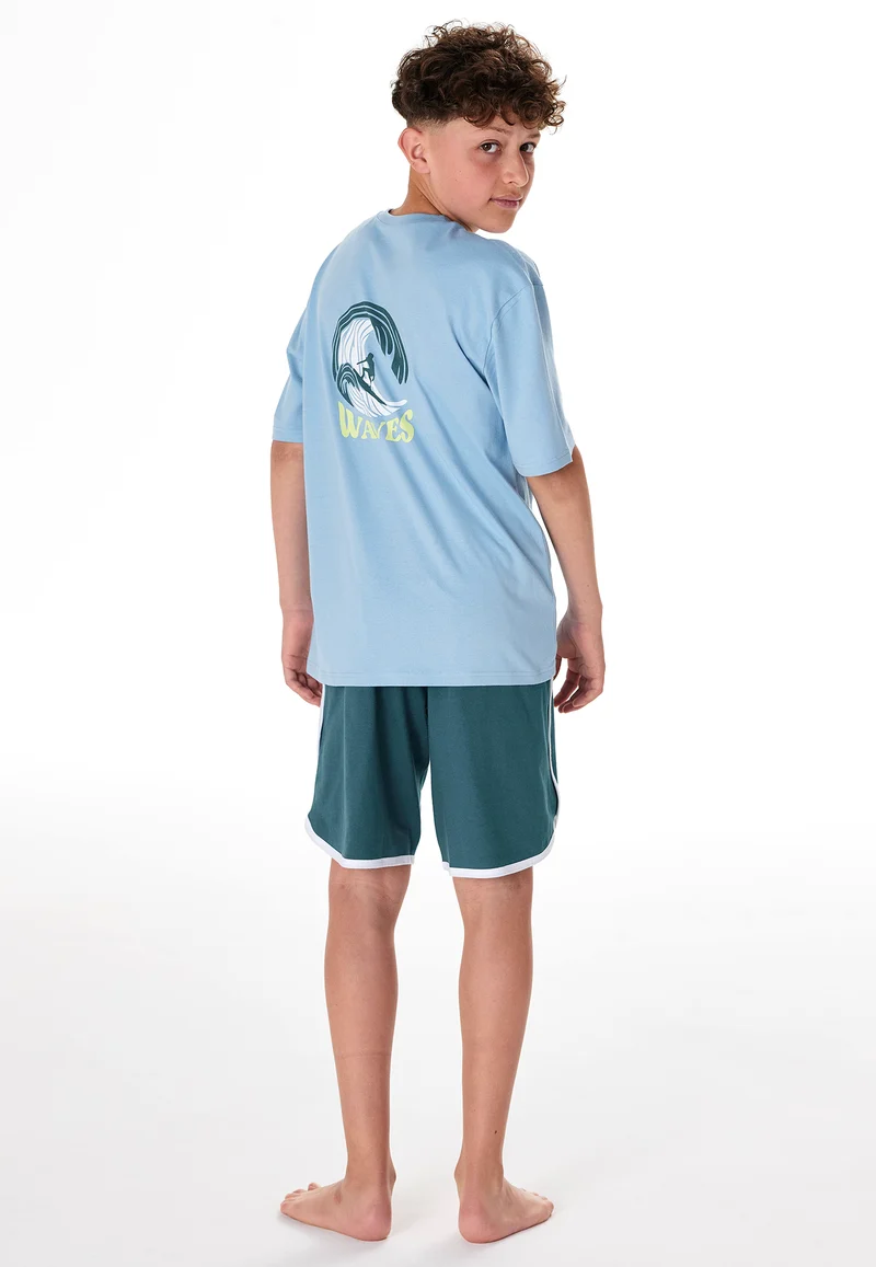 Schlafanzug kurz Blau/Grün - Teens Nightwear