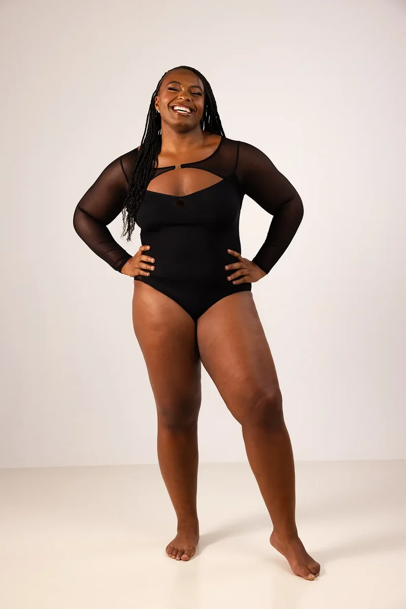 Body manches longues Romane Dicko Noir