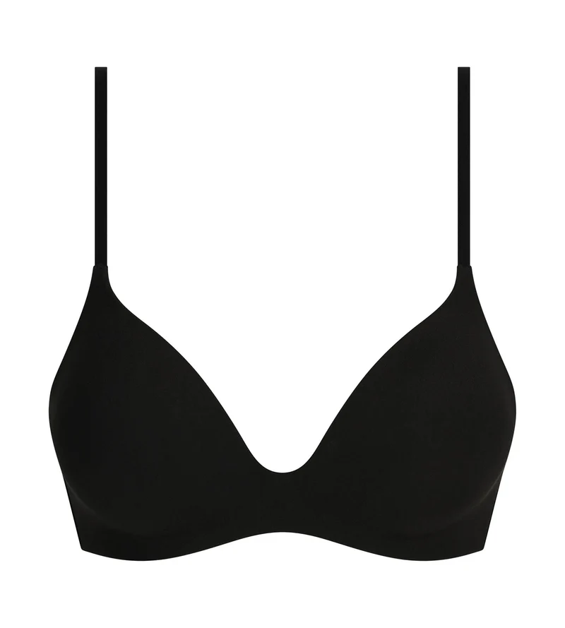 Soutien-gorge paddé sans armature en microfibre Noir Dim Invisible