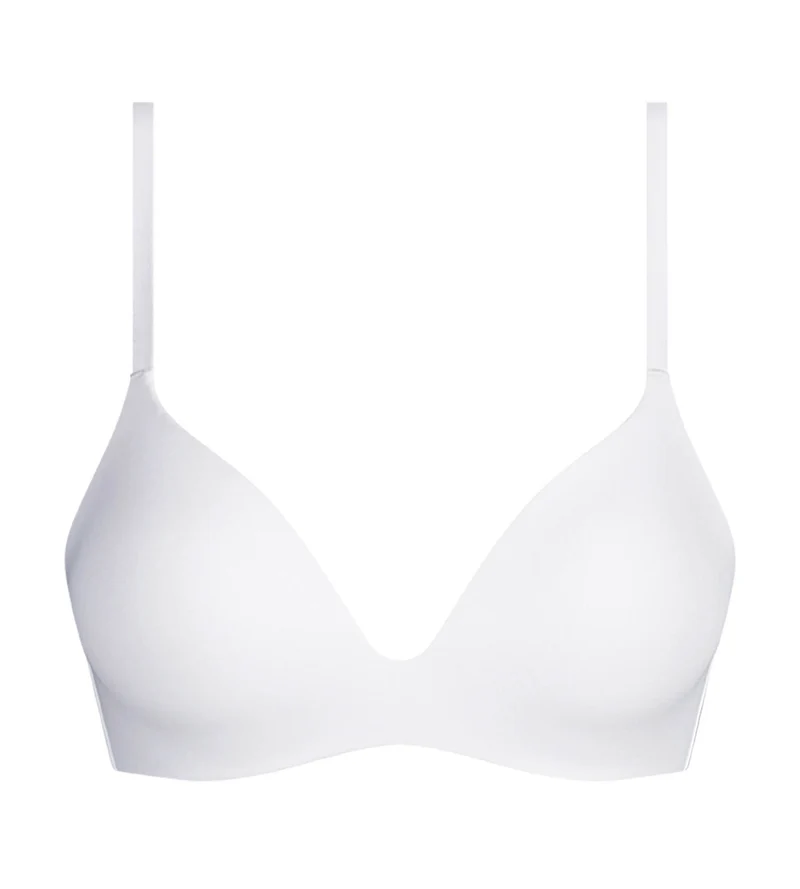 Soutien-gorge paddé sans armature en microfibre Blanc Dim Invisible
