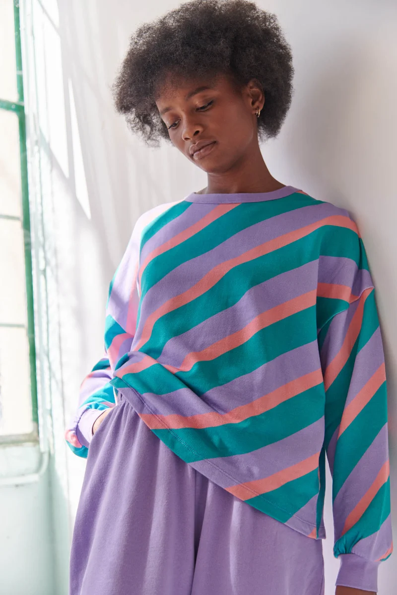Sweat 100% Coton BIO - Flashback Violet