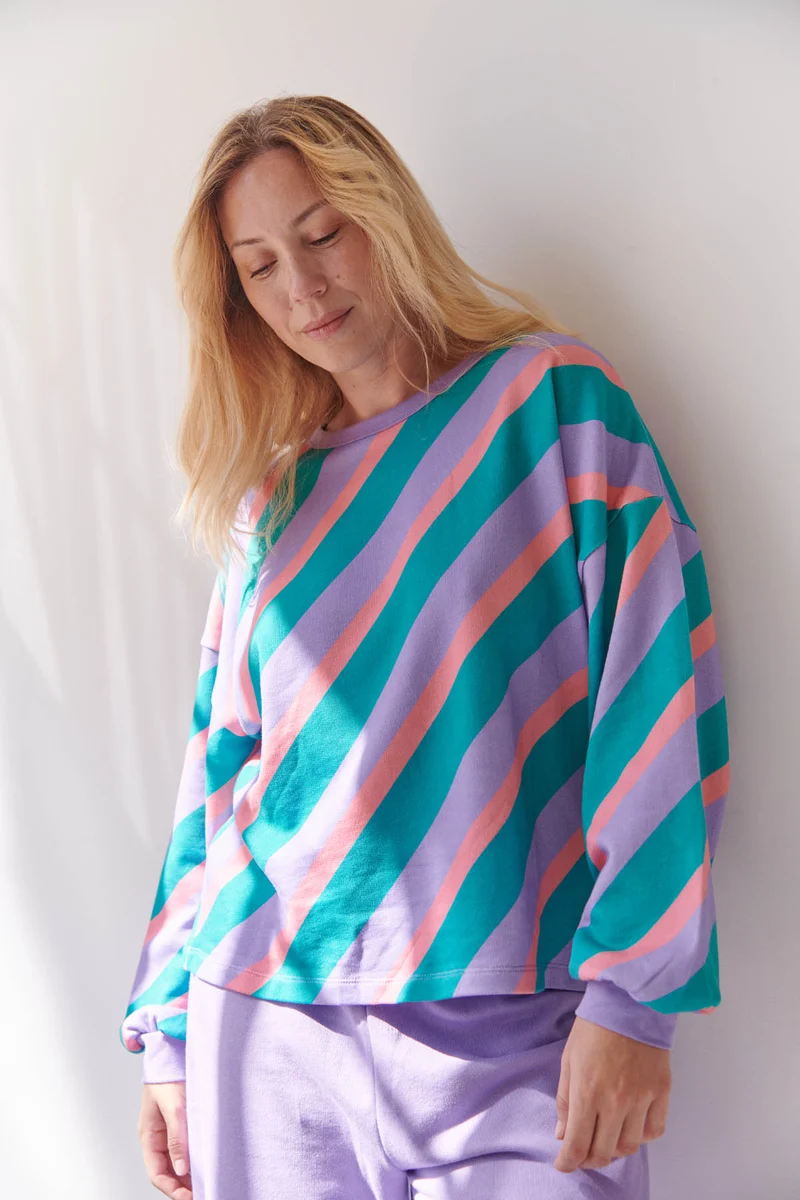 Sweat 100% Coton BIO - Flashback Violet