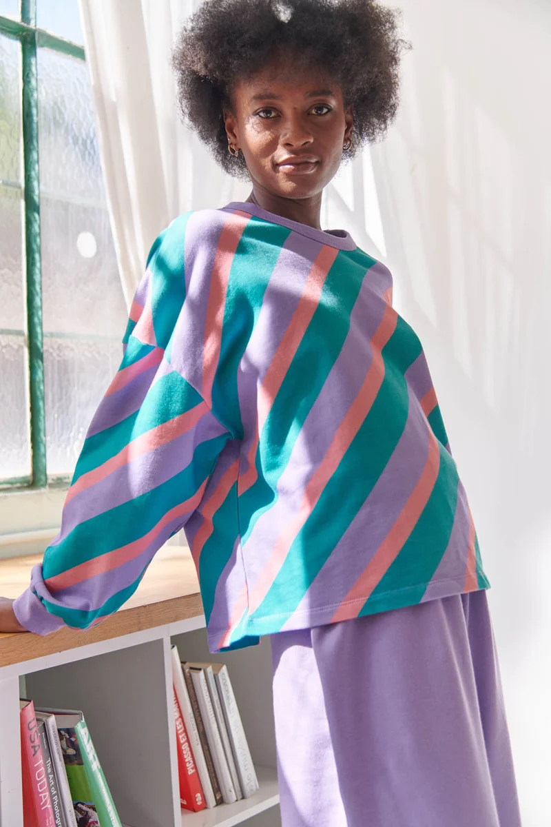 Sweat 100% Coton BIO - Flashback Violet