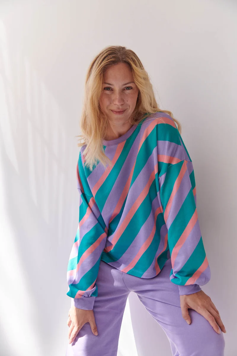 Sweat 100% Coton BIO - Flashback Violet
