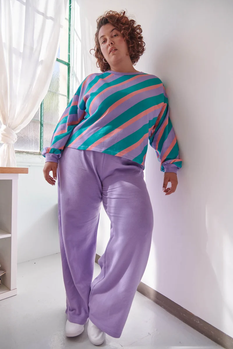 Sweat 100% Coton BIO - Flashback Violet