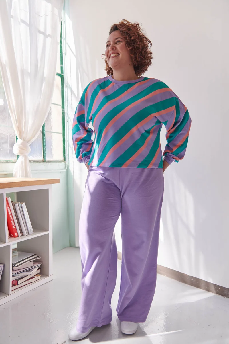 Sweat 100% Coton BIO - Flashback Violet