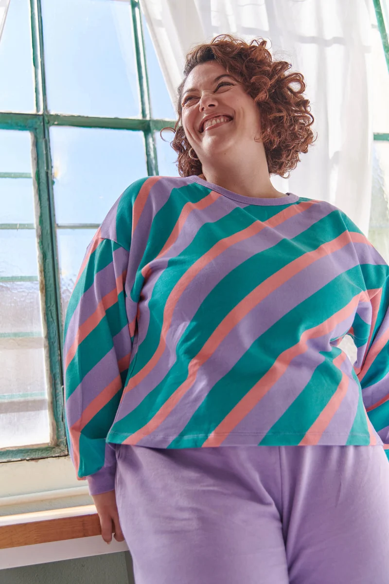 Sweat 100% Coton BIO - Flashback Violet