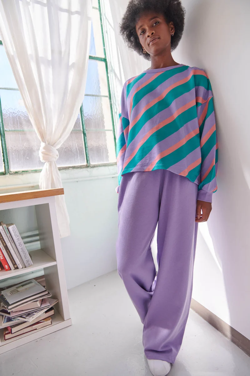 Sweat 100% Coton BIO - Flashback Violet