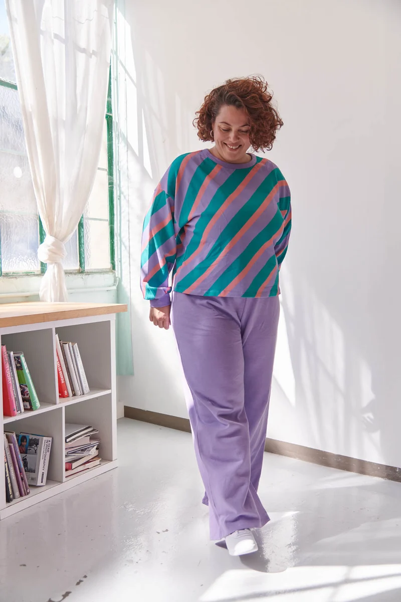 Sweat 100% Coton BIO - Flashback Violet