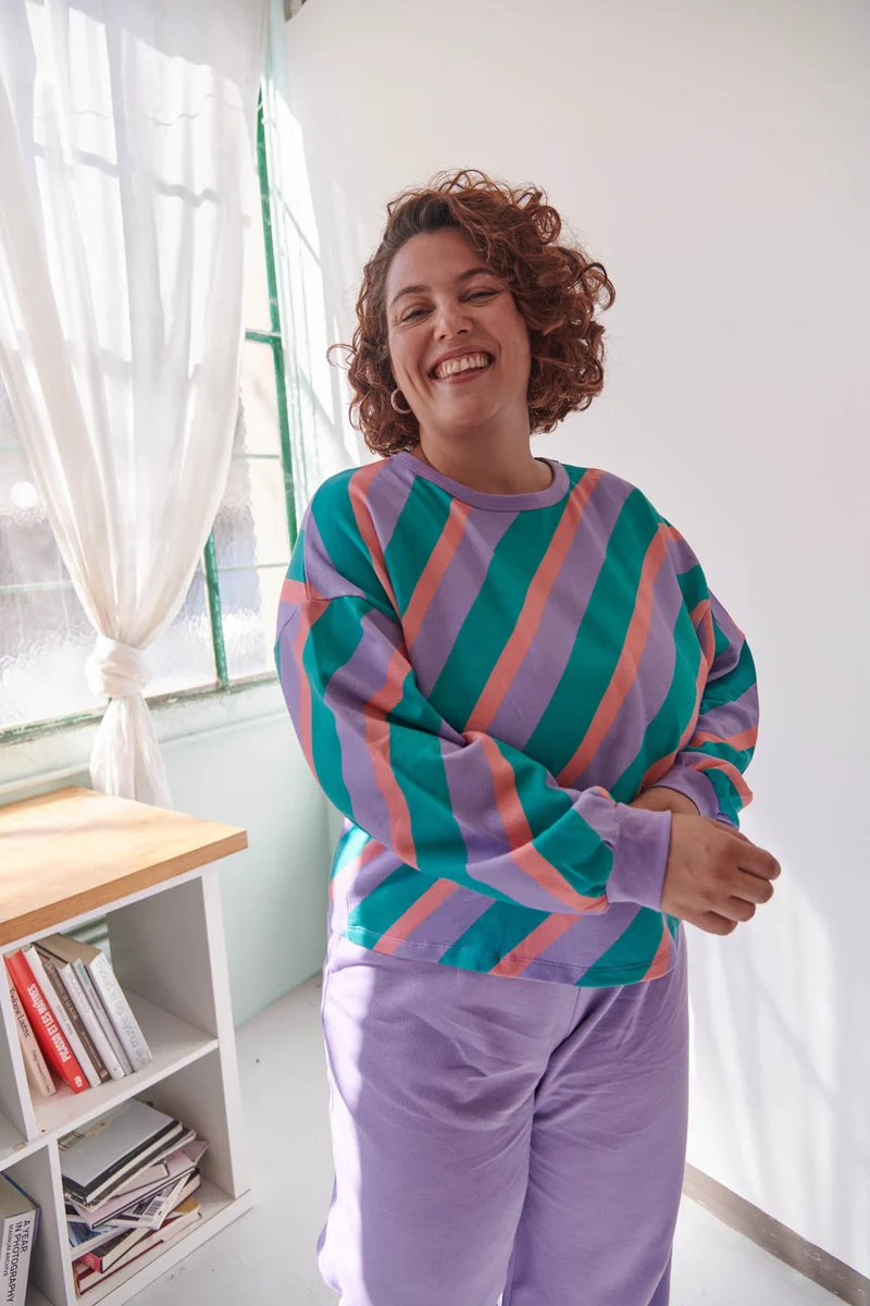 Sweat 100% Coton BIO - Flashback Violet