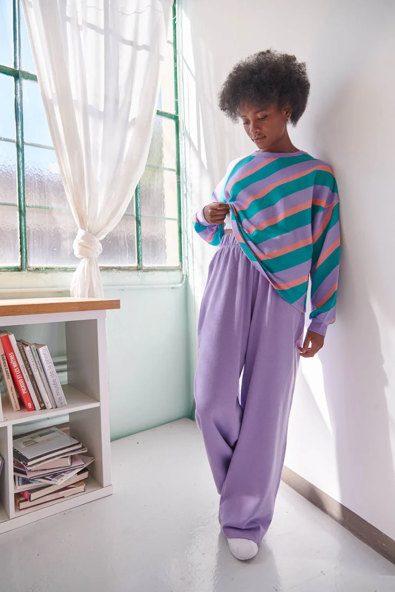 Sweat 100% Coton BIO - Flashback Violet