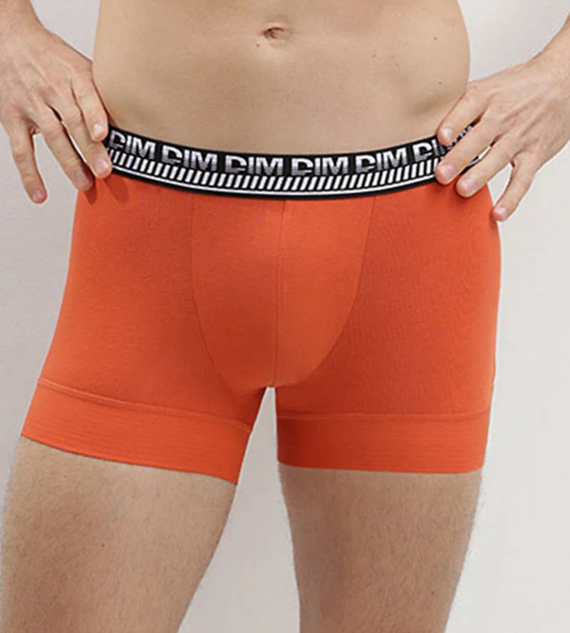 Lot de 2 boxers homme en coton extensible Bleu Orange Stay and Fit