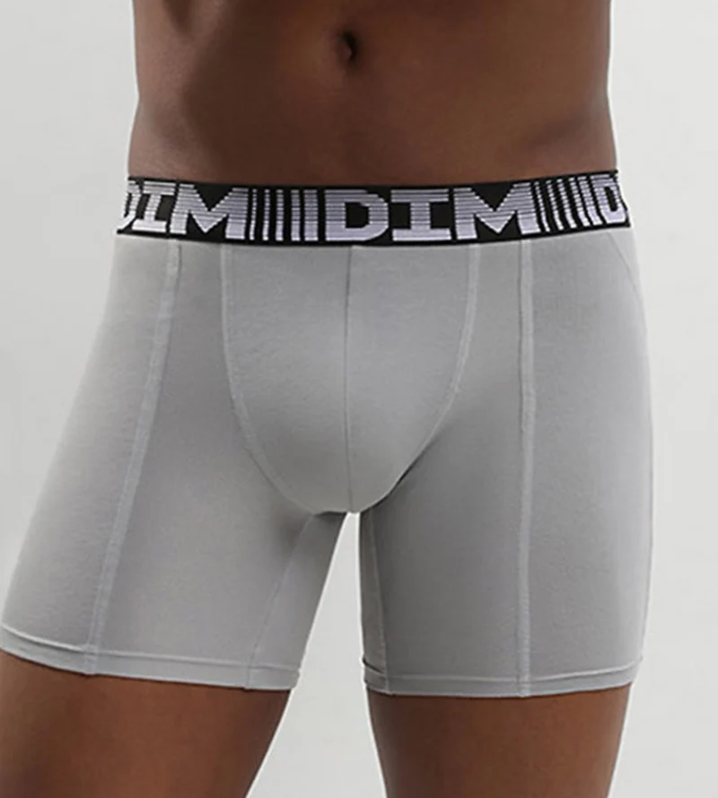 Lot de 2 boxers longs homme respirants Noir Gris 3D Flex Air