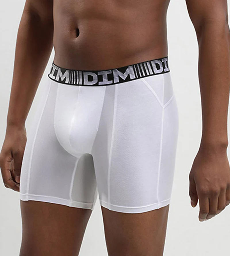 Lot de 2 boxers longs homme respirants Bleu Blanc 3D Flex Air