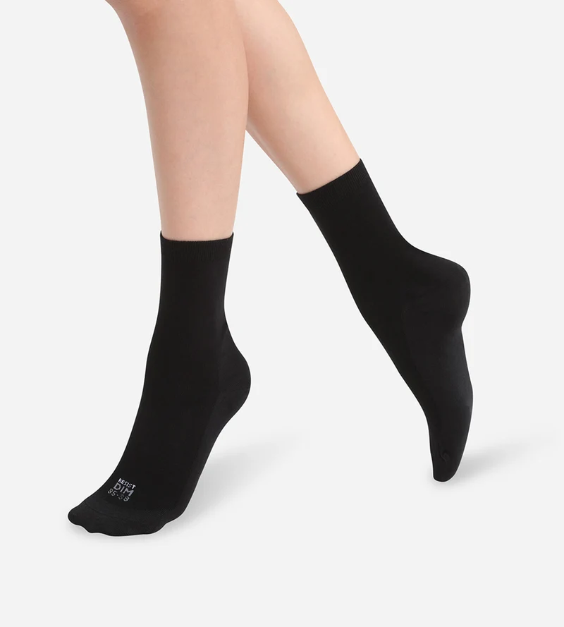Lot de 2 paires de chaussettes femme tissu renforcé Noir Ultra Resist