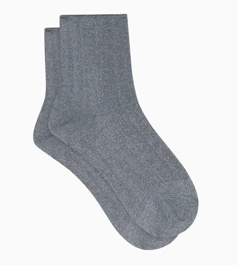 Chaussettes femme en lurex Gris Dim Mode