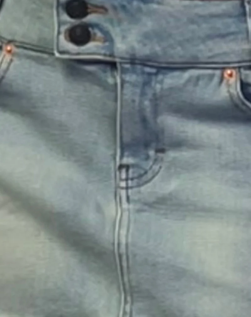 Minijupe en denim à taille basse, Super Bleach