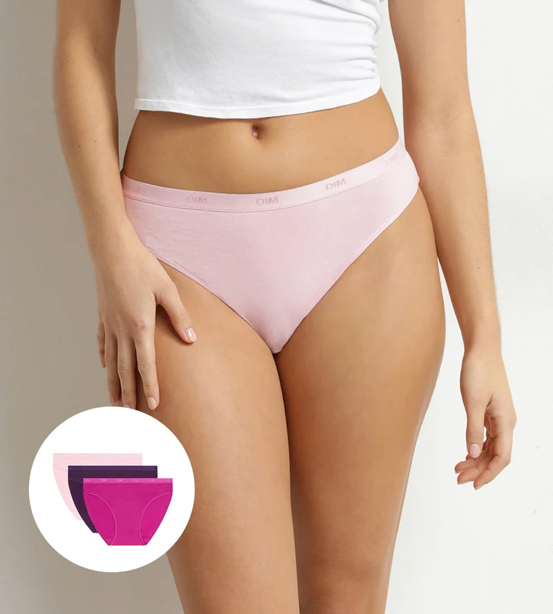 Lot de 3 slips femme coton stretch à message Les Pockets