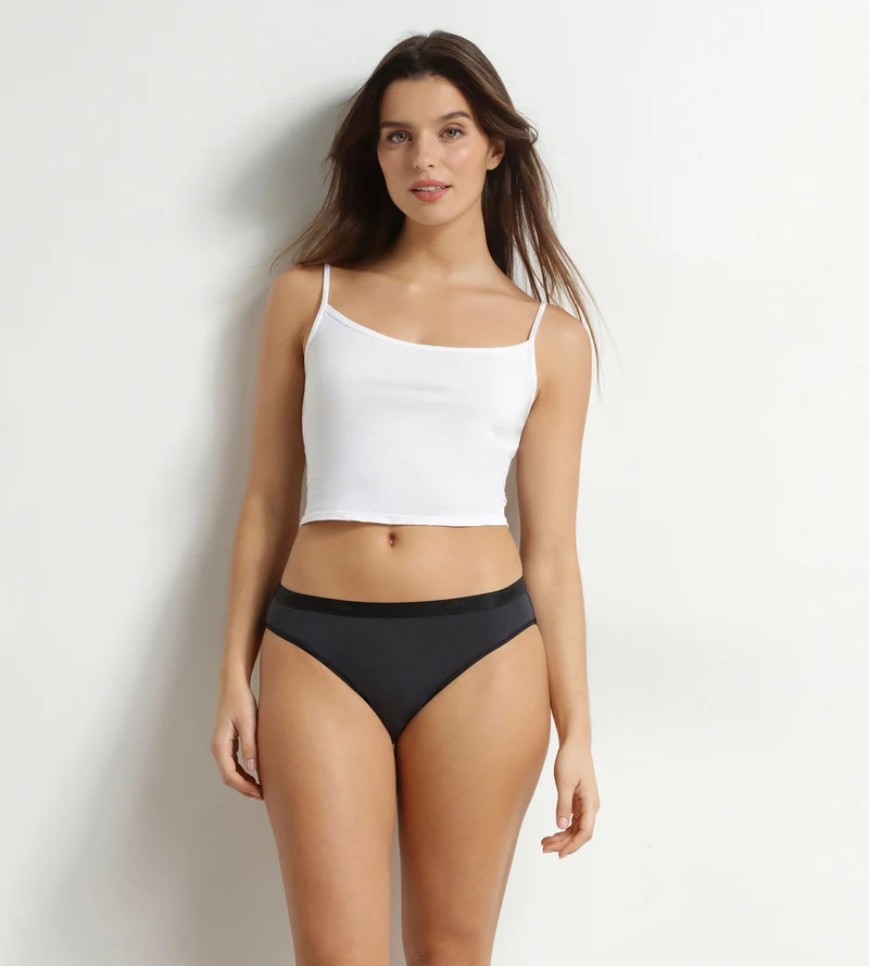 Lot de 5 slips femme coton stretch tons froids Les Pockets Ecodim
