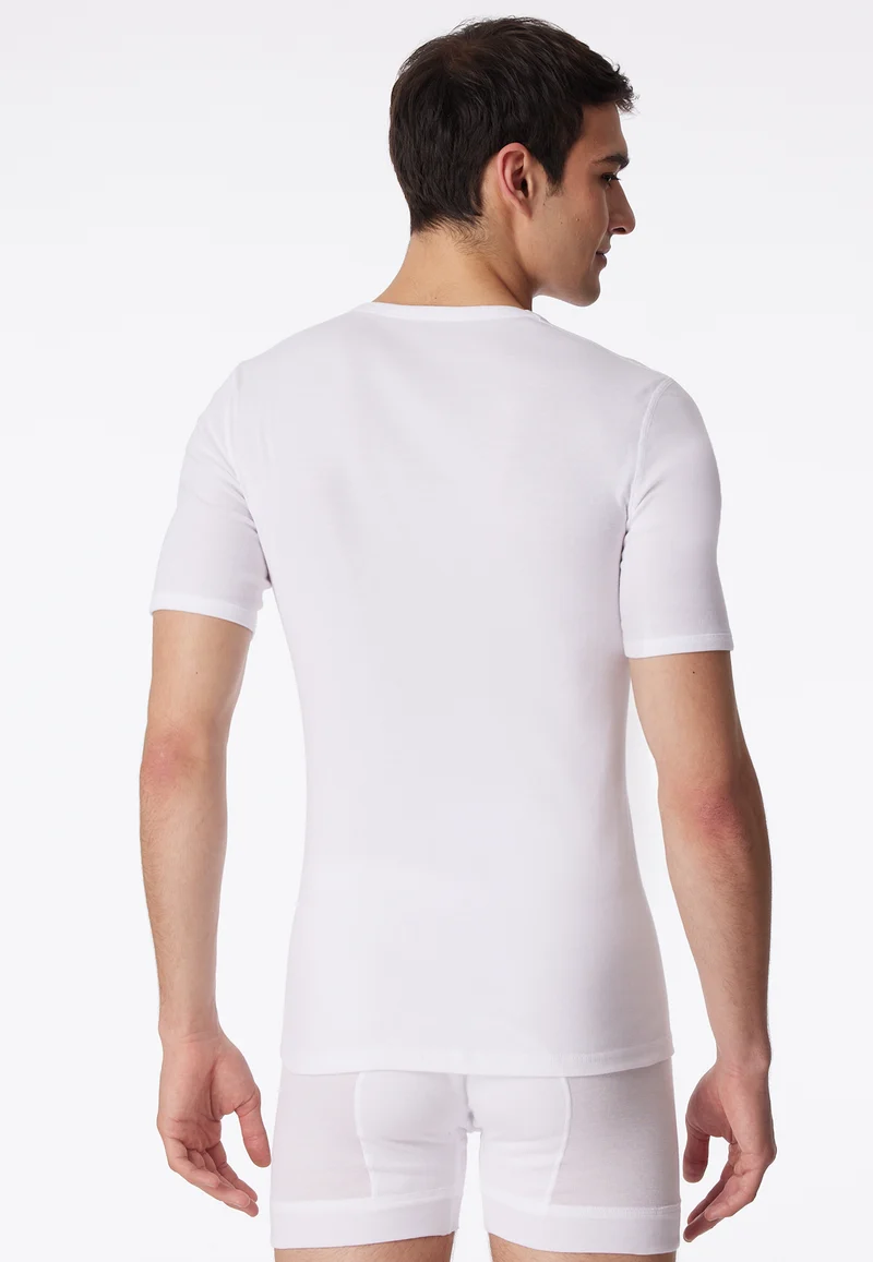 T-Shirt Feinripp Weiss - Essentials