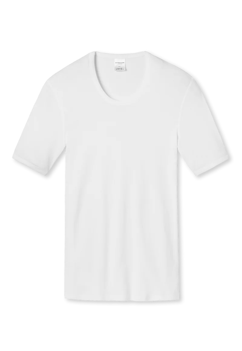 T-Shirt Feinripp Weiss - Essentials