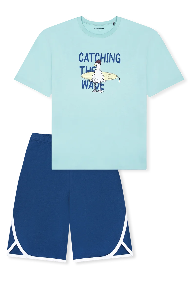 Schlafanzug kurz Blau - Teens Nightwear