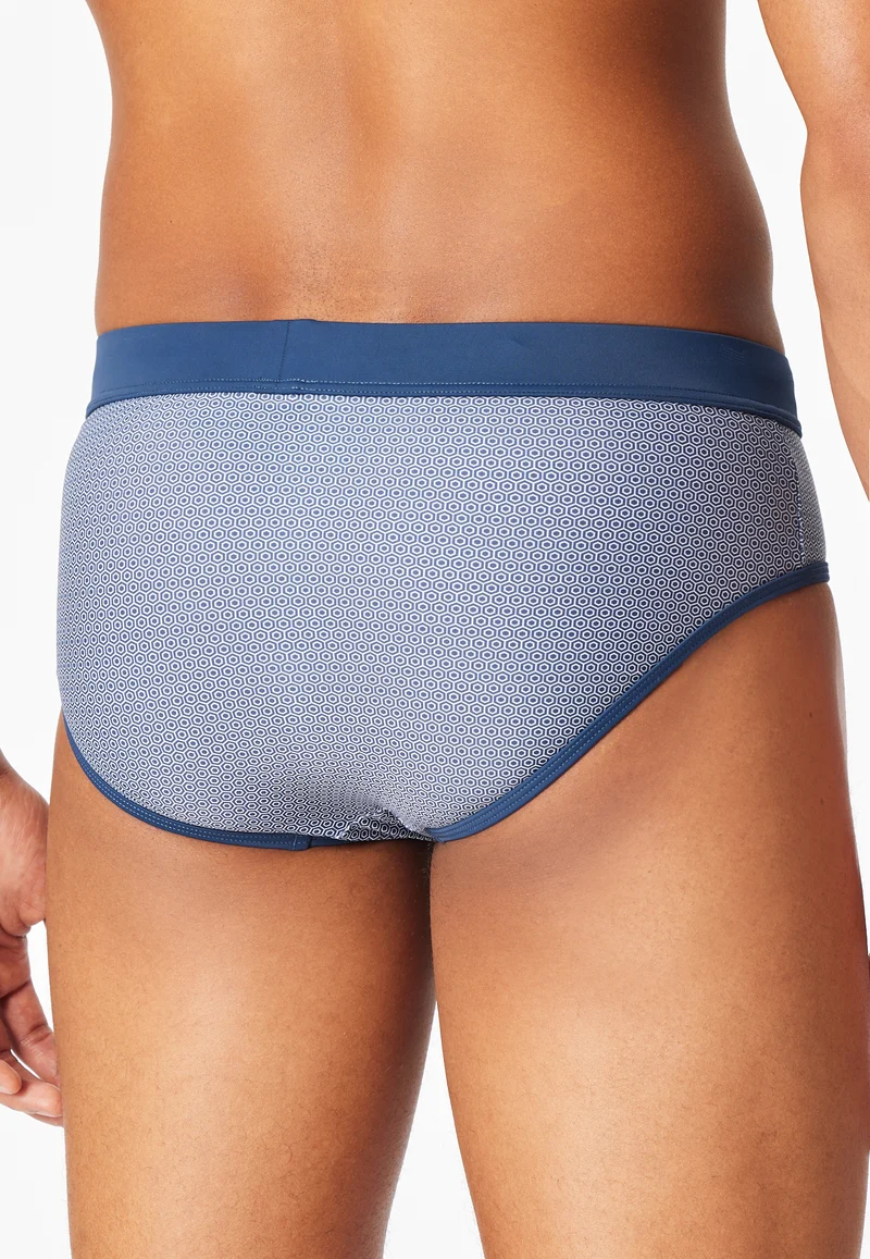 Badehose Blau/Weiss gemustert - Aqua