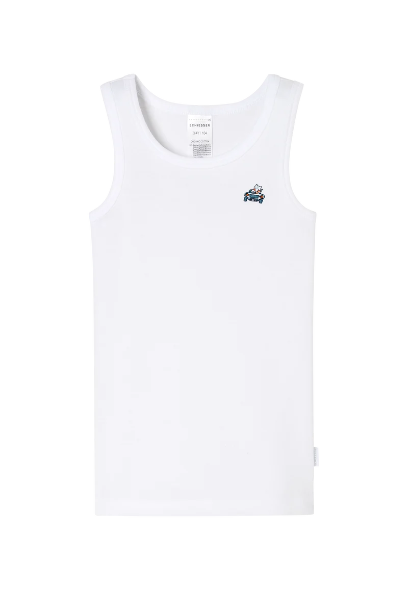 Unterhemd 2er-Pack Blau/Weiss - Fine Rib