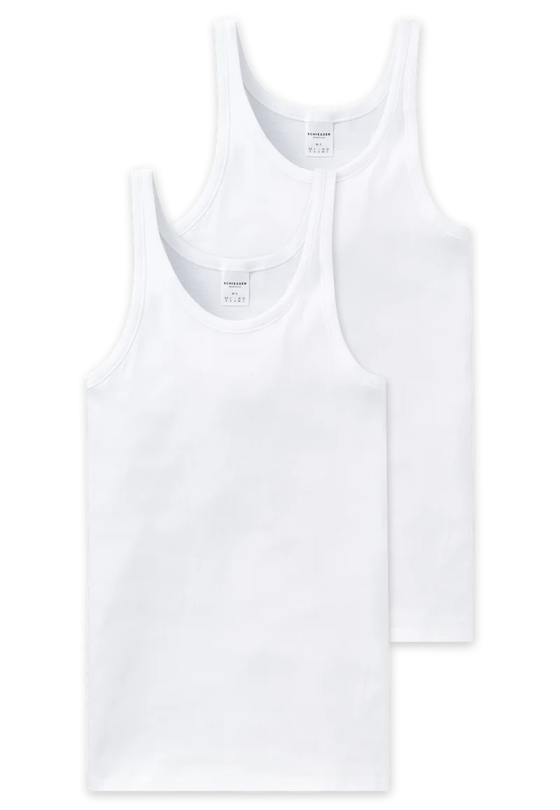 Unterhemd Feinripp 2er-Pack Weiss - Essentials