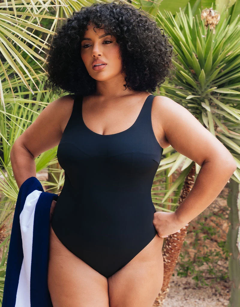 Curvy Kate Deep Dive Non-Wired Swimsuit Black