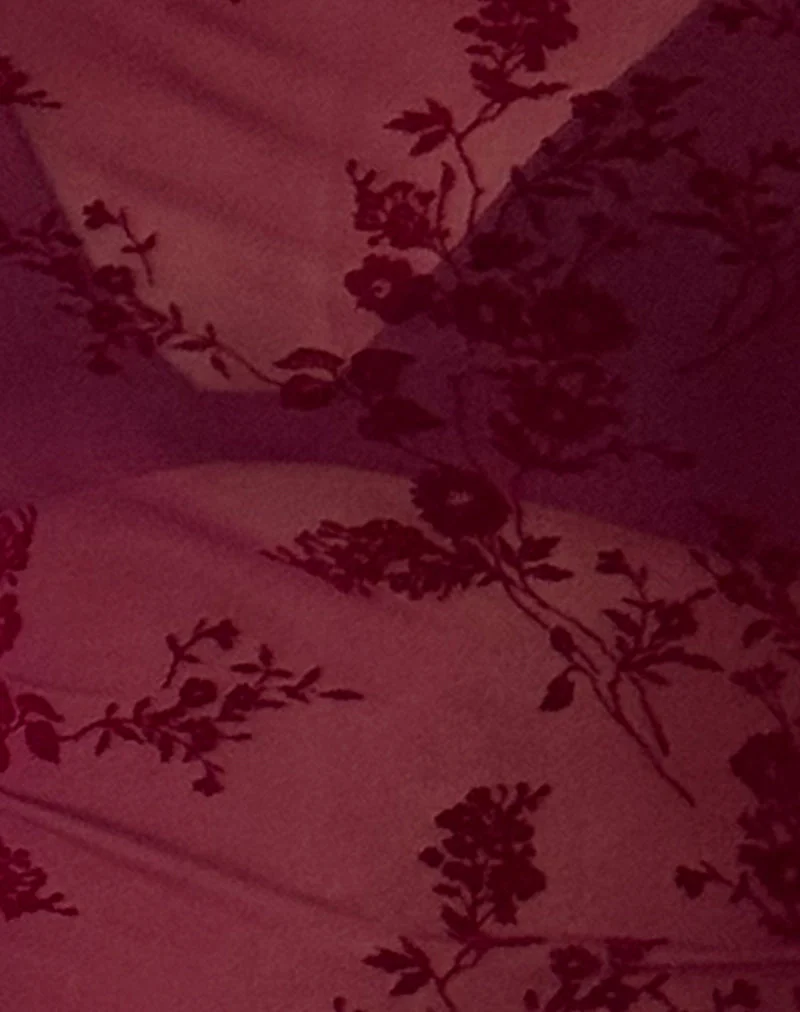 Top Nova en Botanical Flower Maroon