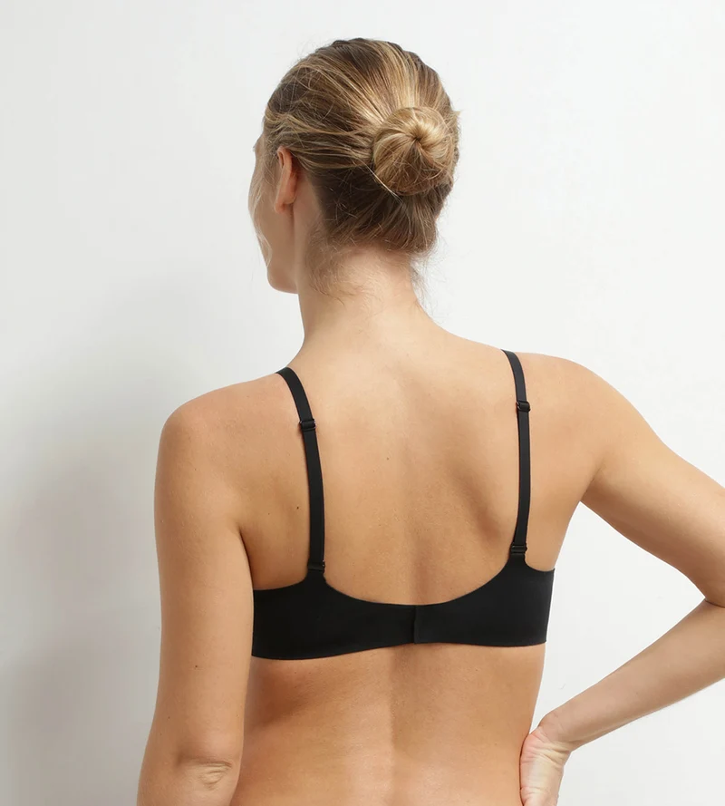 Soutien-gorge à armatures en microfibre Noir Dim Invisible
