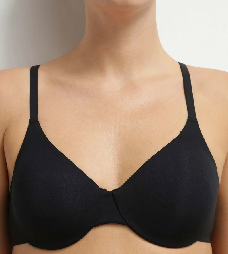 Soutien-gorge à armatures en microfibre Noir Dim Invisible