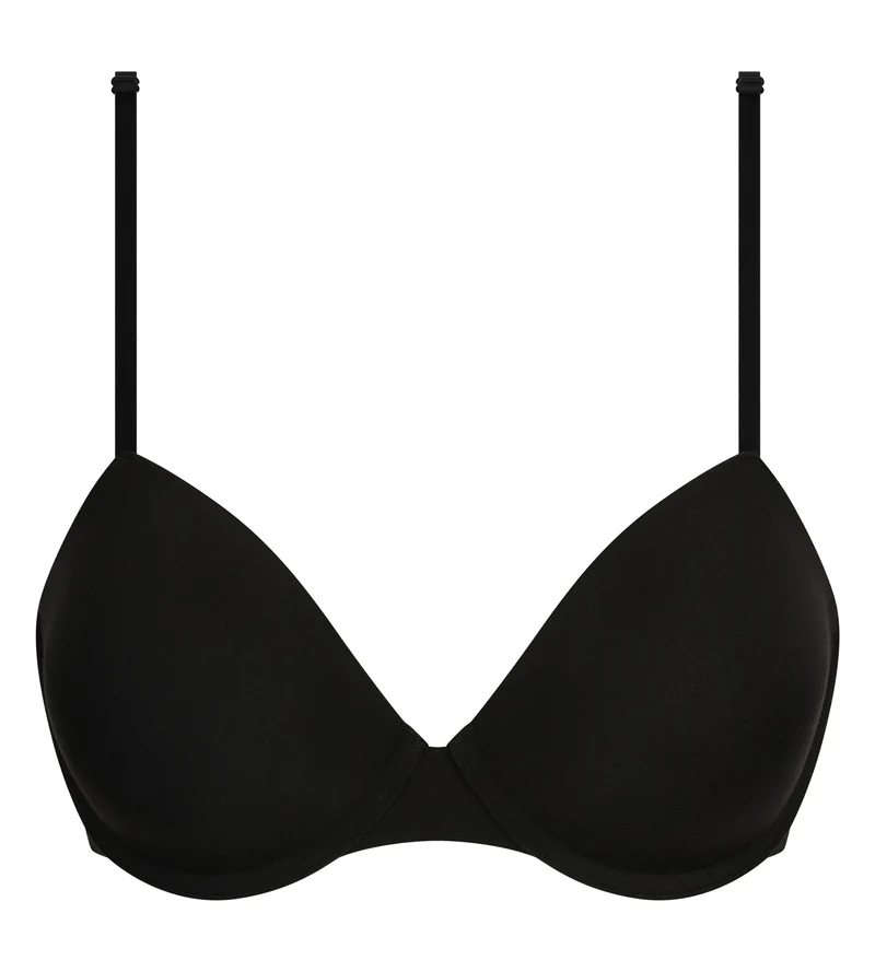 Soutien-gorge paddé à armatures en microfibre Noir Dim Invisible
