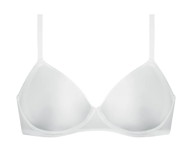 Soutien-gorge triangle sans armature en microfibre Blanc Dim Invisible