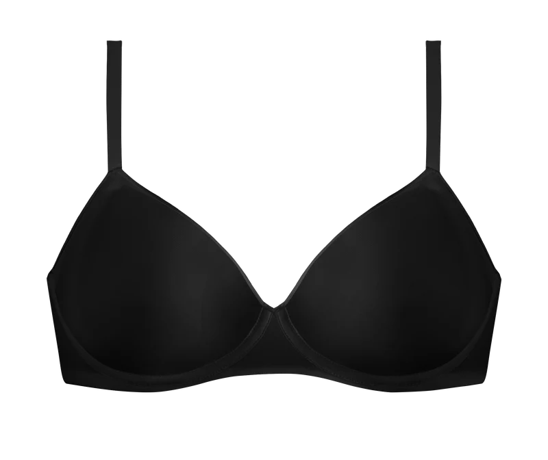 Soutien-gorge triangle sans armature en microfibre Noir Dim Invisible