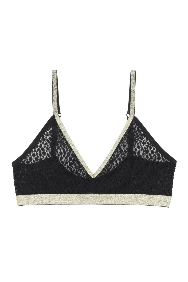 Brassière Dentelle - Noir Lurex