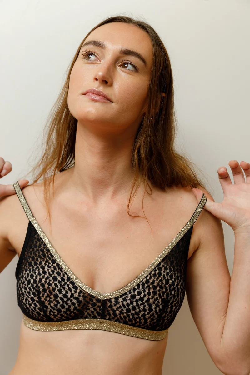 Brassière Dentelle - Noir Lurex