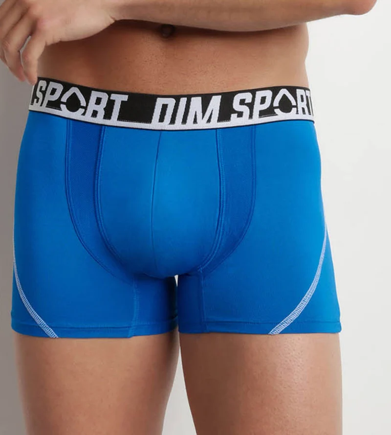 Lot de 3 boxers homme microfibre thermorégulateur Bleu Dim Sport