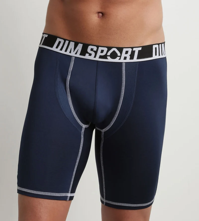 Lot de 2 boxers longs microfibre thermoregulateurs Gris Noir Dim Sport