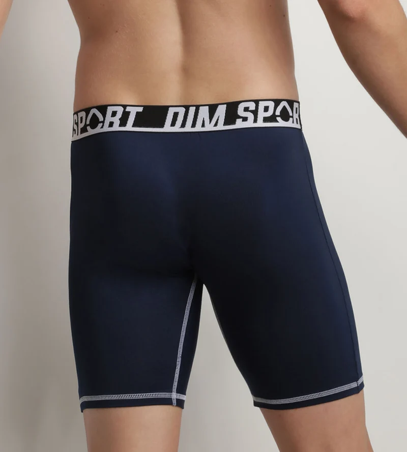 Lot de 2 boxers longs microfibre thermoregulateurs Gris Noir Dim Sport